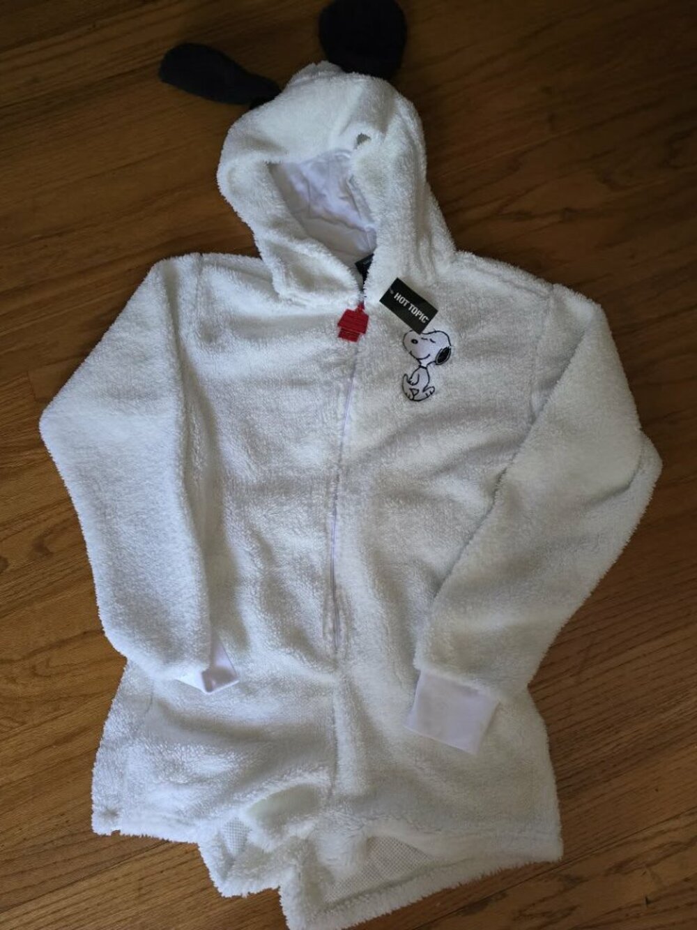 Peanuts Snoopy Fuzzy Girls Romper